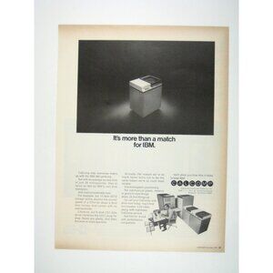 Vintage Calcomp Computer Disk Memories Print Advertisement 1970